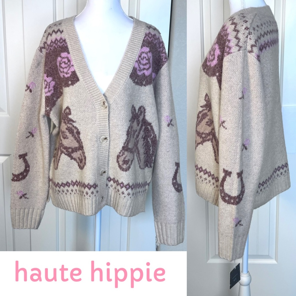 Haute Hippie Horse Floral Horseshoe Cardigan Sz Large
Year of the Horse